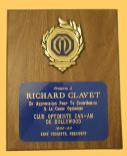 Richard's Motel Certificate