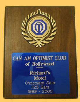 Richard's Motel Certificate