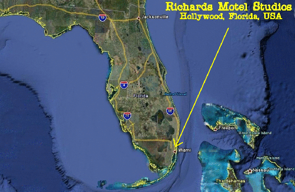 Vista del satelite: Richard's Motel Studios, Hollywood, Florida.