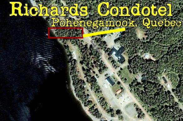 A birds view: Richard's Condotel, 1741 Chemin Guerette, Pohenegamook, Quebec, CANADA.