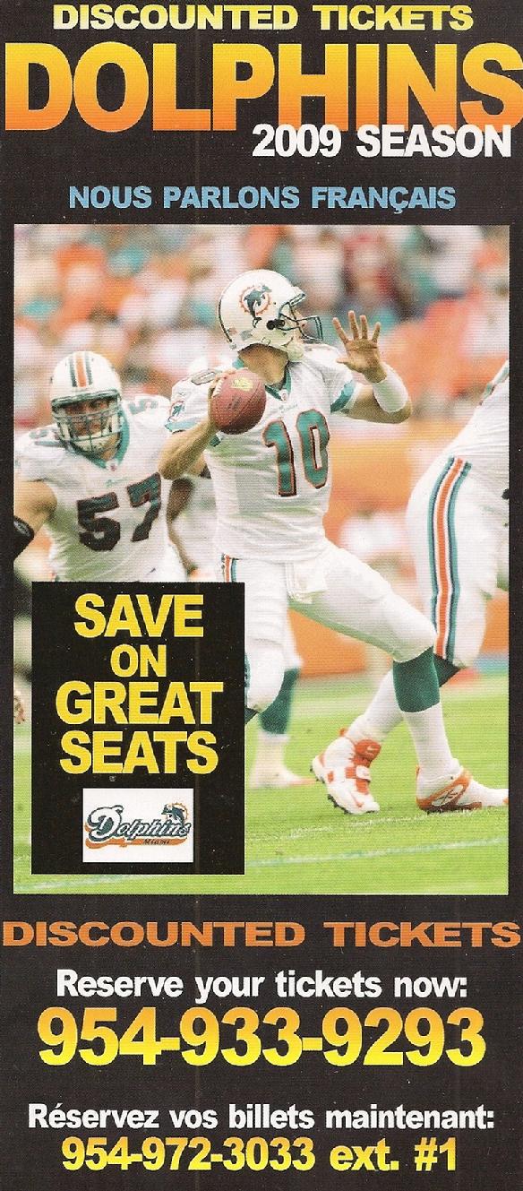 Dolphins discount tickets billet pour les miami dolphin