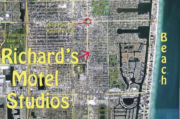 Vista de de aquila: Richard's Motel Studios, Hollywood, Florida.